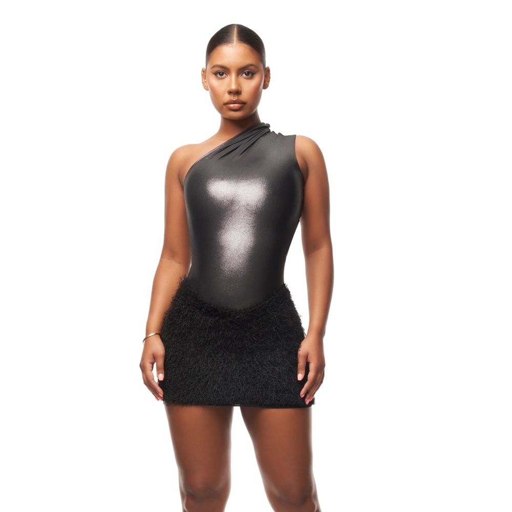 KAIBU MINI SKIRT - BLACK SESAME Sz M